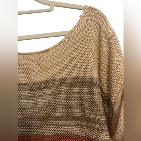 Urban Outfitters Ecote Colorblock Cable Pointelle Short Sleeve Sweater XS Sumner - Picture 9 of 13